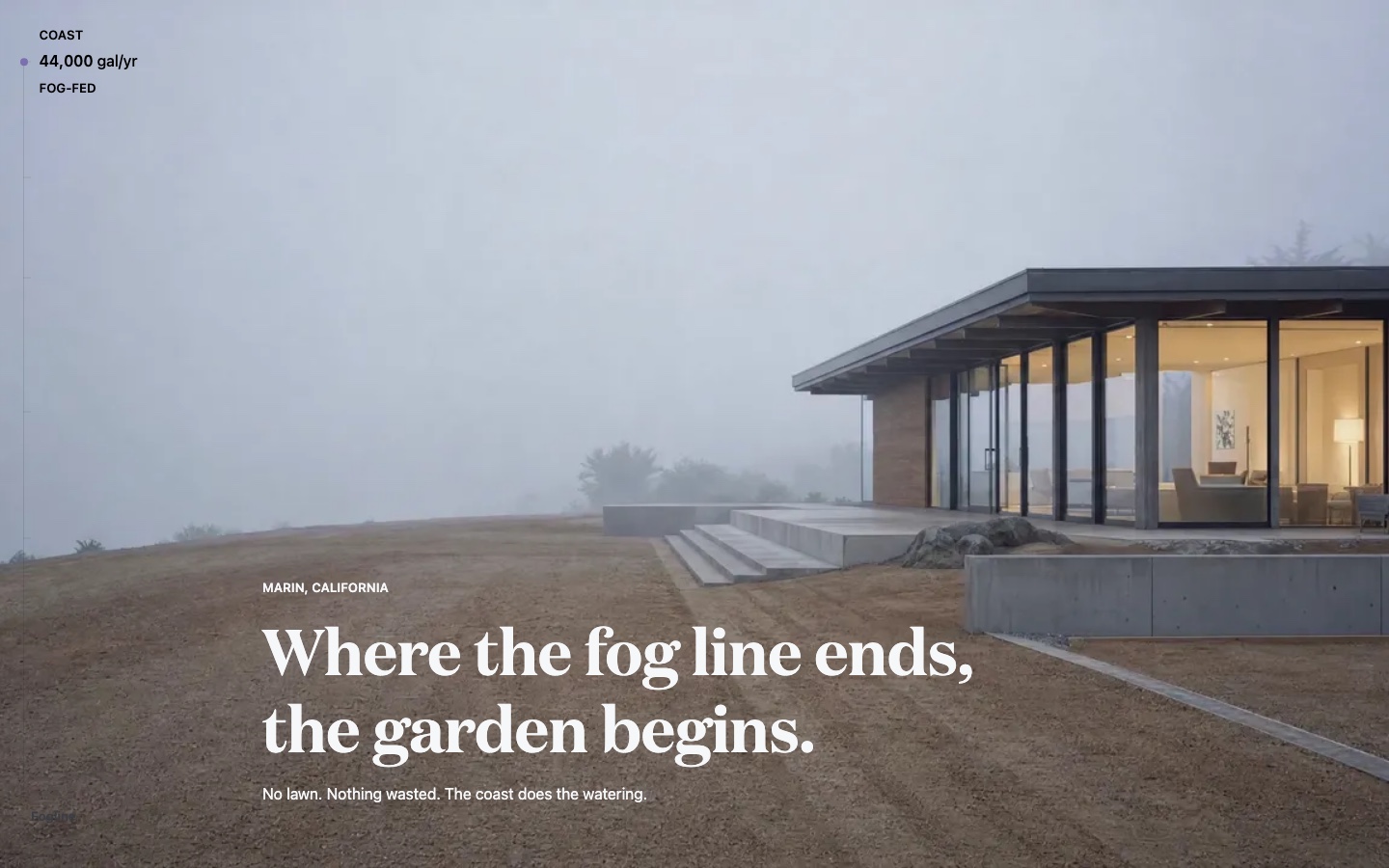 Fogline landscape studio concept website