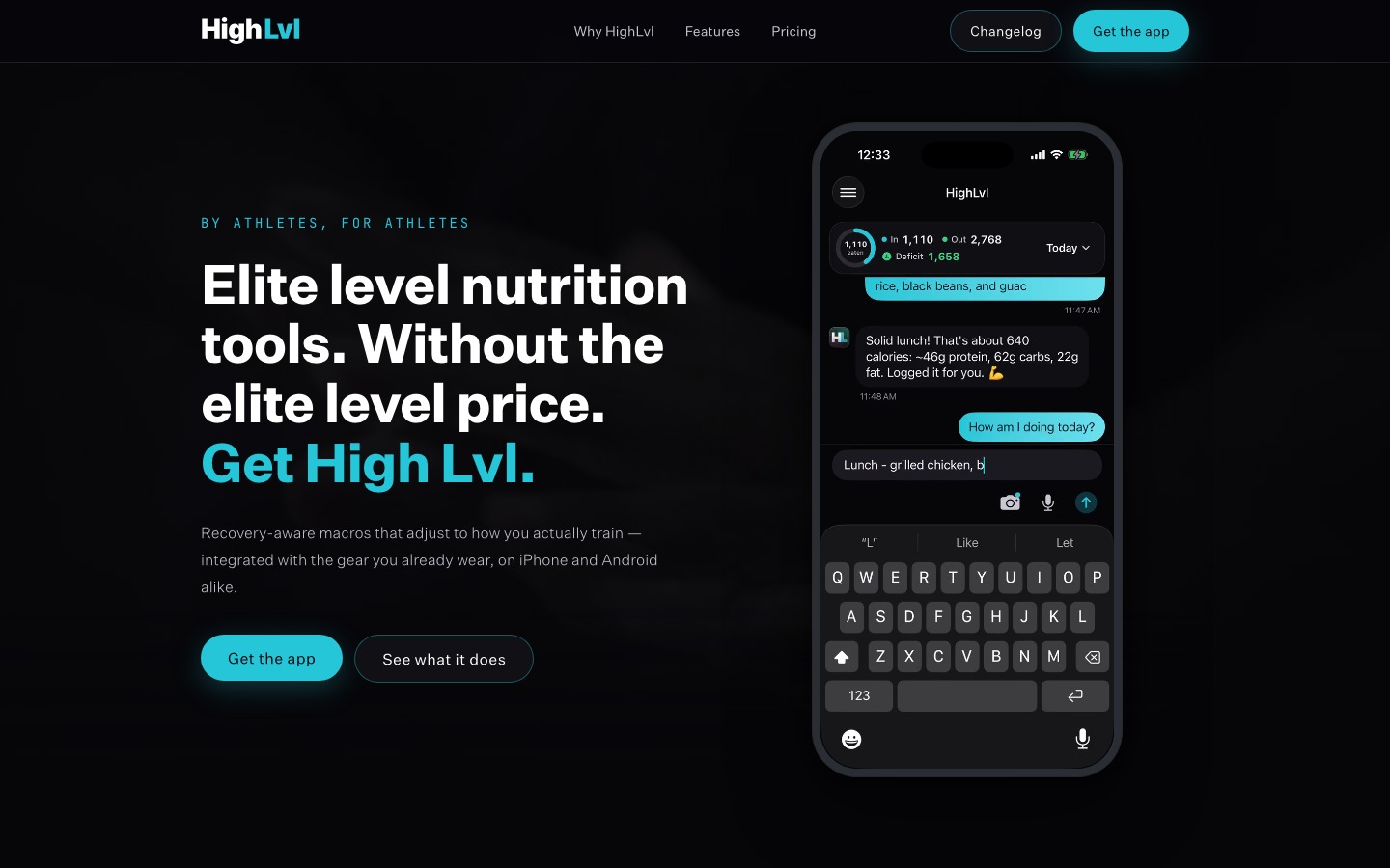 HighLvl fitness coaching website